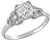 antique style 1.06ct diamond engagement ring photo 1
