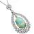 18k white gold opal and diamond pendant 1