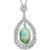 18k white gold opal and diamond pendant 2