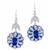 sapphire diamond 18k white gold earrings 1