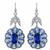 sapphire diamond 18k white gold earrings  2