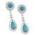 18k white gold opal and diamond chandelier earrings 1
