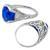Art Deco GIA Certified No Heat Natural 8.00ct Oval Cut Ceylon Sapphire Diamond Platinum Ring