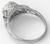 vintage 1.06ct diamond sapphire platinum engagement ring back view photo