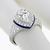 art deco platinum diamond sapphire engagement ring  2