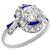 platinum diamond and sapphire engagement ring 1