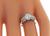 Vintage Cushion Cut Diamond Platinum Engagement Ring