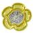 18k yellow gold platinum diamond emerald sapphire floral pin  4