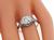 Vintage Round Brilliant Cut Diamond Platinum Engagement Ring