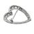 Diamond 14k White Gold Open Heart Pin/ Pendant