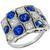 Sapphire  Diamond Platinum Ring 