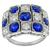 Ceylon Sapphire   Diamond Platinum Ring 