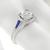 diamond sapphire platinum engagement ring  2