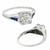 diamond sapphire platinum engagement ring  3