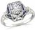 Art Deco GIA Certified 0.99ct Diamond Engagement Ring