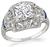 vintage diamond sapphire art deco engagement ring 010508 1