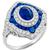 Estate Sapphire  Diamond Gold Ring 