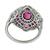 Ruby Diamond 18k White Gold Ring 