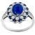Sapphire Diamond 18k White Gold Ring   