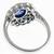 Sapphire  Diamond 18k White Gold Ring 