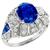 Ceylon Sapphire Center  Diamond Gold Ring