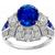 Ceylon Sapphire Center  Diamond Gold Ring   | Israel Rose
