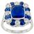 Sapphire  Diamond 18k White Gold Ring 