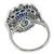 Sapphire Diamond 18k White Gold Ring 