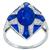  Antique Style Sapphire Diamond Gold Ring| Israel Rose