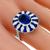 Art Deco Style 4.22ct Oval Cut Center & 0.70ct Faceted Cut Sapphire 1.93ct Marquise Diamond 18k White Gold Ring 