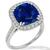 Ceylon Sapphire Diamond Platinum Engagement Ring