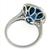 Art Deco Style 6.58ct Cushion Cut Ceylon Sapphire 0.75ct Round Cut Diamond Platinum Engagement Ring