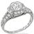 Art Deco GIA 0.89ct Diamond Engagement Ring