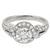 Estate Art Deco Style 1.40ct Round Brilliant Diamond 18k White Gold Engagement Ring 