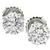 Estate GIA Certified 1.00ct And 1.01ct Round Brilliant Diamond 14k White Gold Studs Earrings