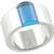 Estate Gucci Blue Topaz 18k White Gold Ring 1