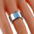 Estate Gucci Blue Topaz 18k White Gold Ring  2