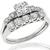 Estate 0.60ct Diamond Engagement & Wedding Band Set 