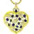 7.00ct Sapphire 2.00ct Diamond Gold Heart Pendant