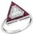 EGL Certified 1.17ct Diamond 0.40ct Ruby Engagement Ring Photo 1