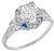 egl certified 1.31ct diamond antique engagement ring photo 1