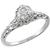 Edwardian 0.46ct Old Mine Brilliant Diamond Platinum Engagement Ring 