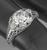 vintage 0.88ct diamond 18k gold engagement ring on model photo