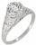 vintage 1.23ct diamond platinum engagement ring 3/4 view photo
