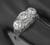 edwardian 2.82ct diamond platinum anniversary ring on model photo