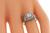 Vintage Old Mine Cut Diamond 18k White Gold Engagement Ring