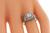 Vintage Old Mine Cut Diamond 18k White Gold Engagement Ring