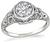 Edwardian GIA Certified 0.84ct Diamond Engagement Ring