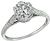 Edwardian GIA 0.96ct Diamond Engagement Ring Photo 1