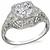 Edwardian GIA Certified 1.00ct Diamond Engagement Ring